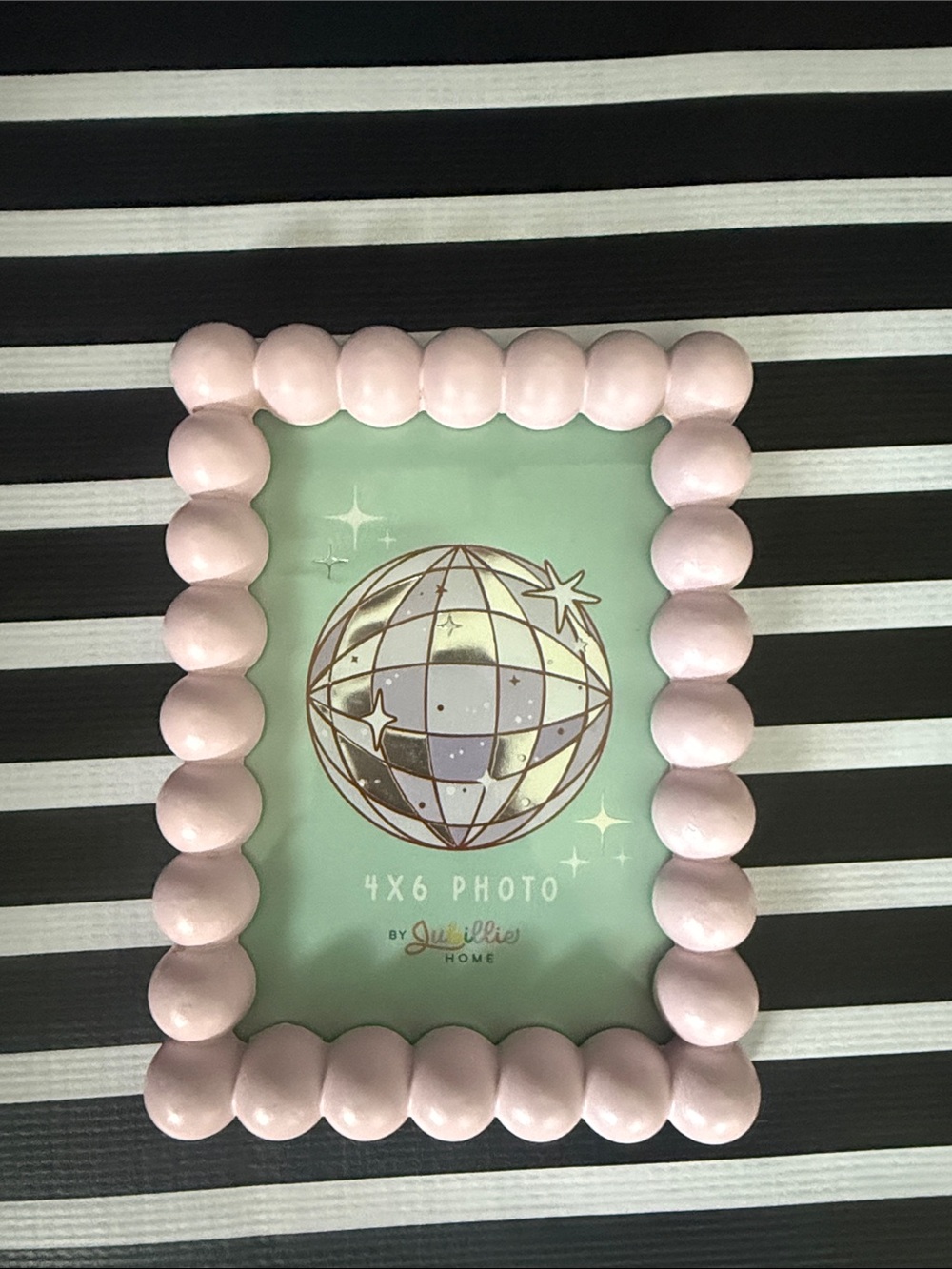 Pink Beaded 4x6 Photo Frame